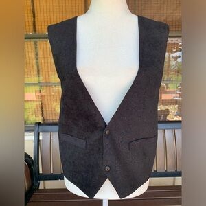 Tapps Vintage 90s Vest Black Size S Floral Pattern